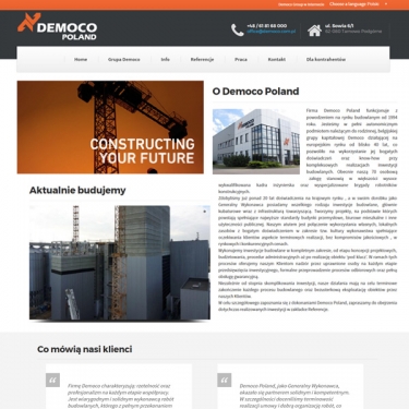Strona internetowa dla firmy DEMOCO POLAND