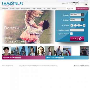 Portal internetowy SAMOTNI.pl