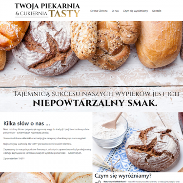 Strona internetowa dla Piekarni i Cukierni TASTY