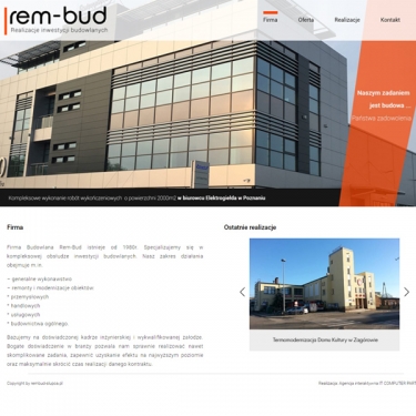 Strona internetowa dla firmy REM-BUD Słupca