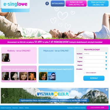 Portal internetowy E-SINGLOVE.pl
