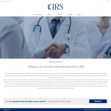 Strona internetowa dla firmy IRS Poland